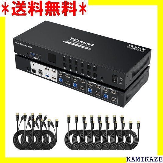 ☆便利_Z015 TESmart KVM スイッチ HDMI 4入力3出 ホッ イバシー保護