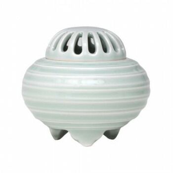 日本香堂 香炉 白青磁 線文 有田焼 79164