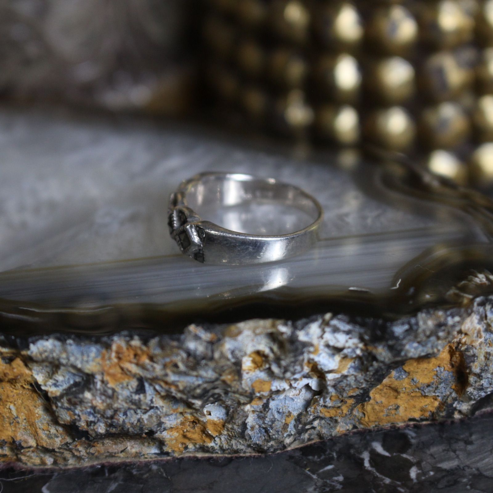USA VINTAGE TH DESIGN SILVER RING/アメリカ古着デザイン