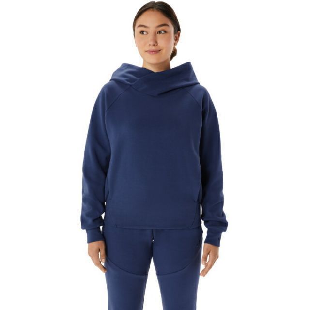 asics アシックス WOMEN MOBILITY KNIT PULLO インディゴブルー M 2032C712 400 | スポーツ レディース M ブルー 青 服 衣類 衣料品ウェア ウエア フィットネスウェア アウター モビリティニットプルオーバ