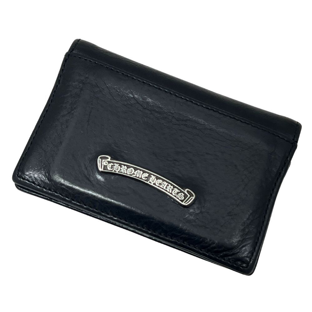 CHROME HEARTS クロムハーツ CARD CASE FLERKNEE フレアニー レザー カードケース インボイス付属 正規品 / 52155 CHROME HEARTS クロムハーツ CARD CASE FLERKNEE フレアニー レザー