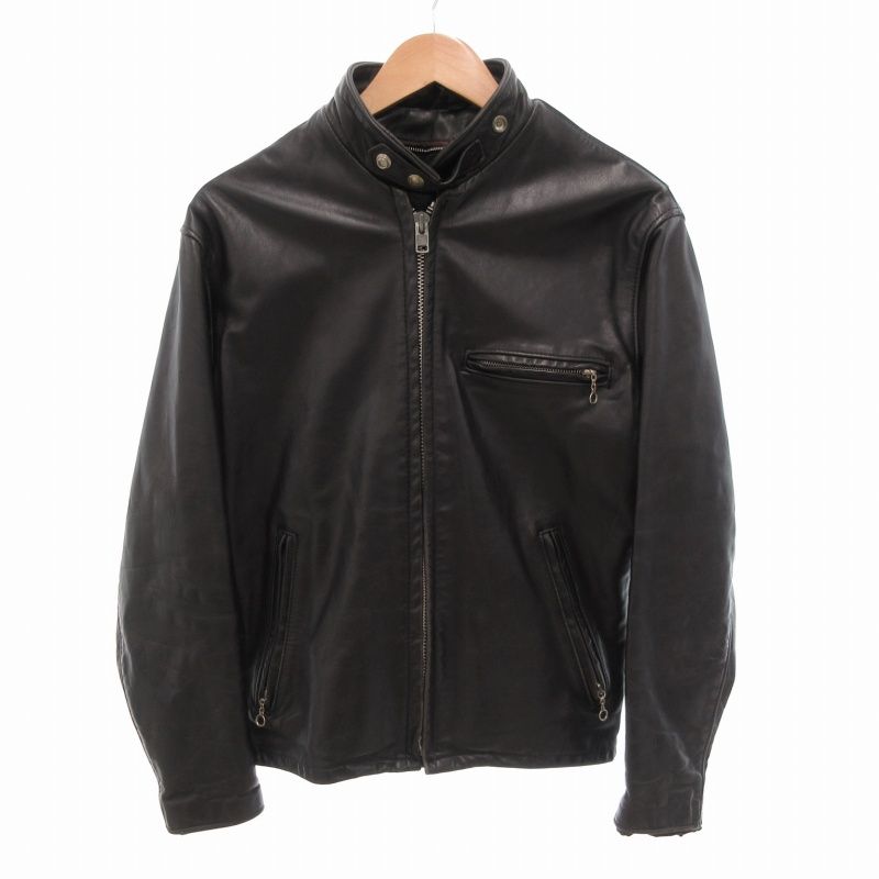 ショット SCHOTT シングル ライダース レザージャケット 裏地 ロゴ 総