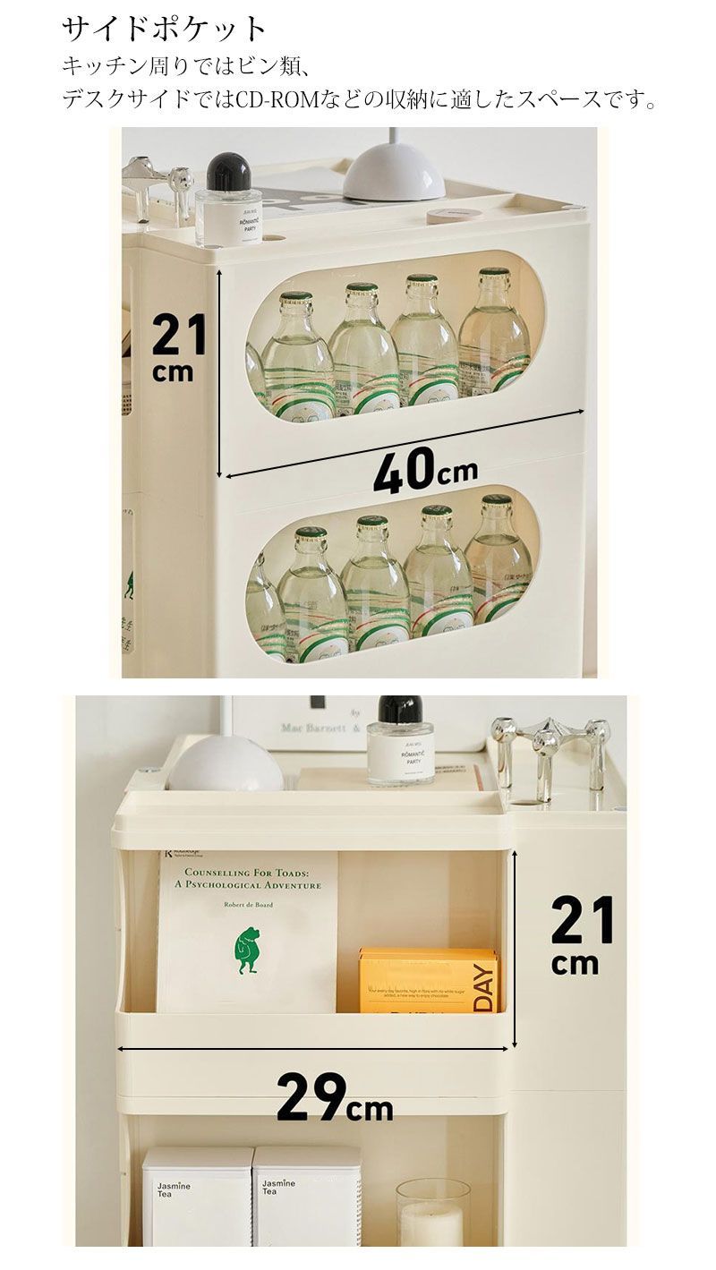 ジョエ コロンボ ワゴン 3段5トレイ 5段トレイ Wagon 収納ラック キャスター付き Joe Colombo ジョエ コロンボ デザイナーズ家具 ミッドセンチュリー キッチンワゴン マルチワゴン 韓国 おしゃれ 収納 キッチン KW-10WH MARWIL-DEMENAGEMENTS_CH