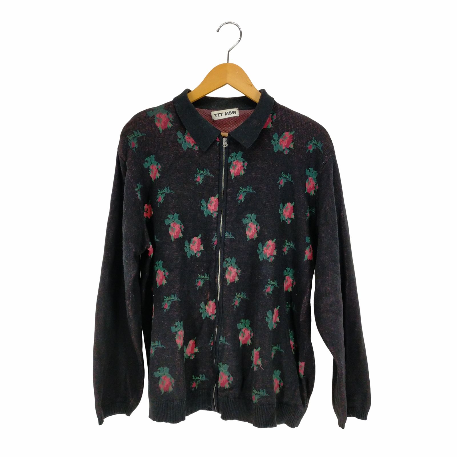 20AW TTT MSW flower knit polo ブラック TTT MSW 20AW flower knit polo (Black) FLOWER KNIT POLO black