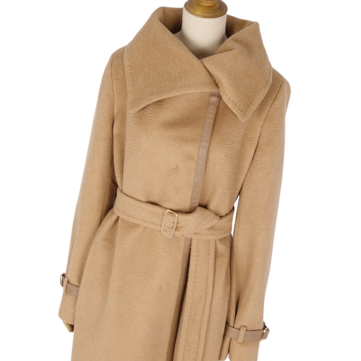 美品 マックスマーラ Max Mara コート 白タグ ロングコート ダブル  