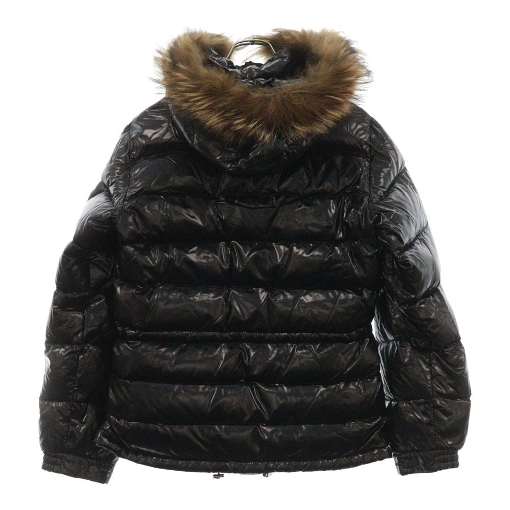 MONCLER (モンクレール) ROD GIUBBOTTO ロッド ファー付き フーデッドダウンジャケット ブラック 020914450291 -  メルカリ