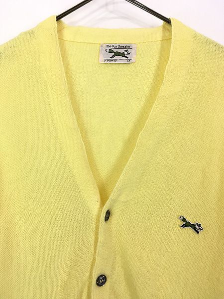 80's JC Penny FOX アクリルカーディガン 表記(M) 80年代 80s ネイビー 紺 カートコバーン ミュージック