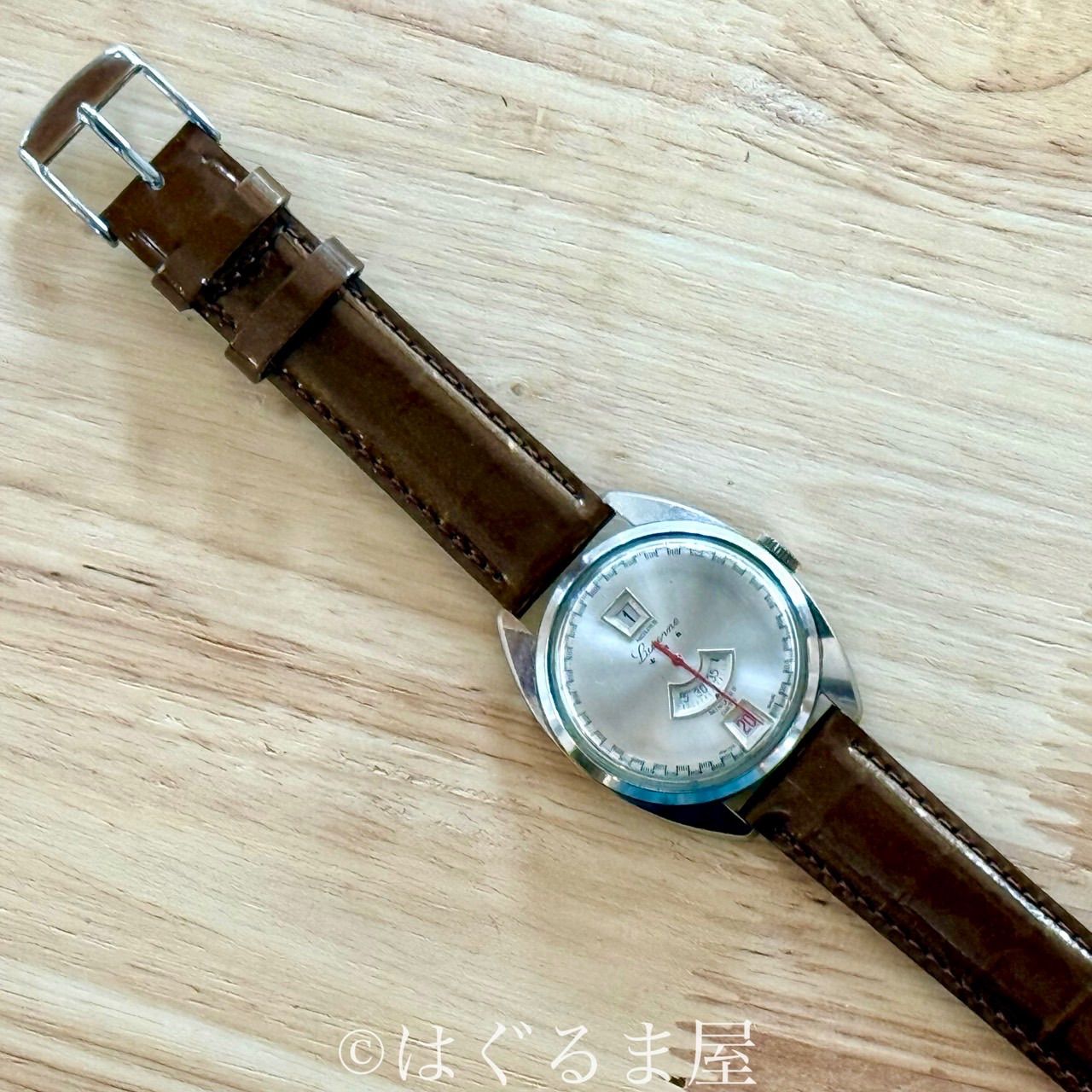 '60年代製造 ルツェルン 機械式デジタル表示 手巻き メンズウォッチ OH済 60年代製造 ルツェルン 機械式デジタル表示 手巻き メンズ