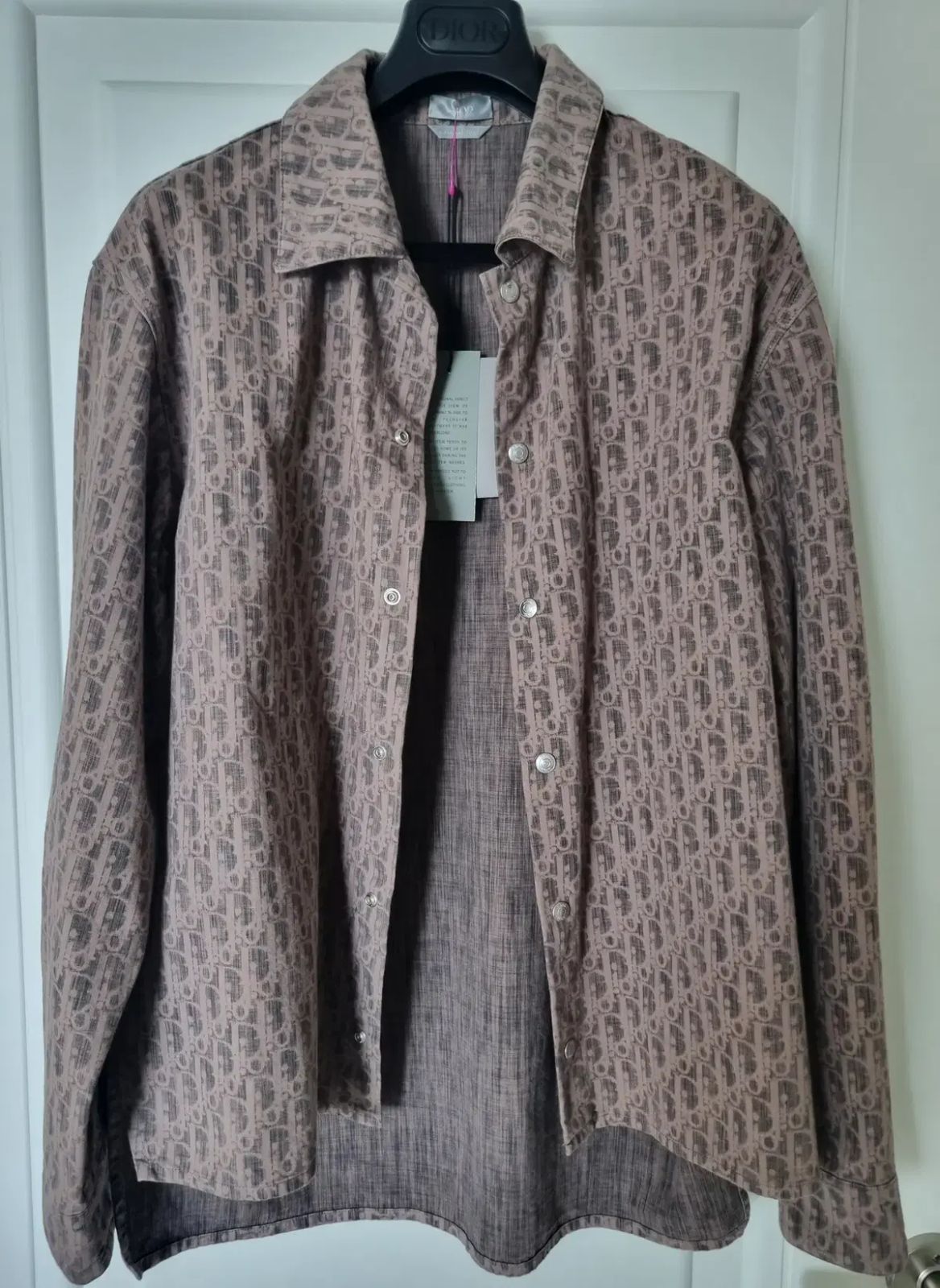 級 百貨店 ディオール オブリーク シャツ ブラウン 48サイズ