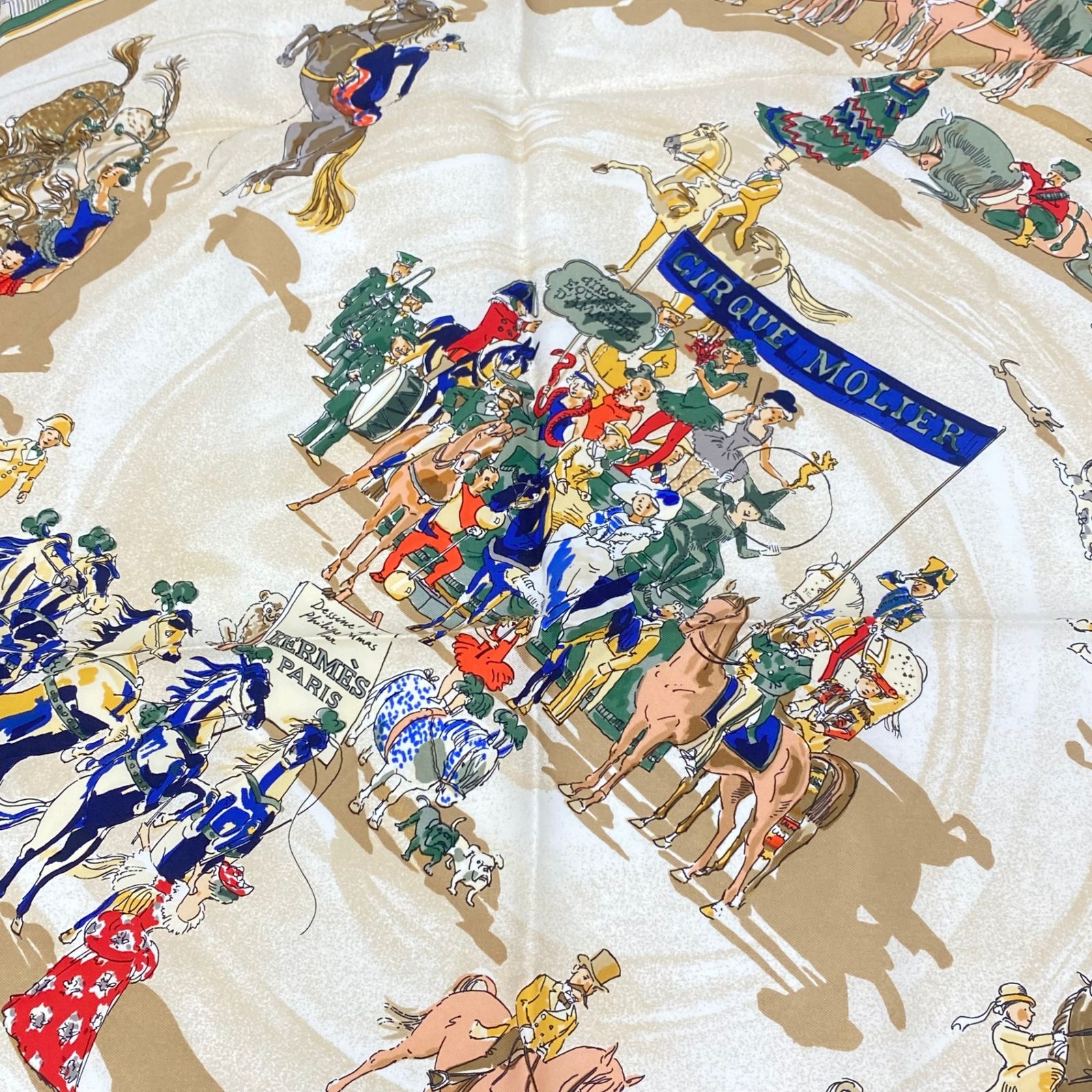 HERMES エルメス カレ90 CIRQUE MOLIER モリエサーカス