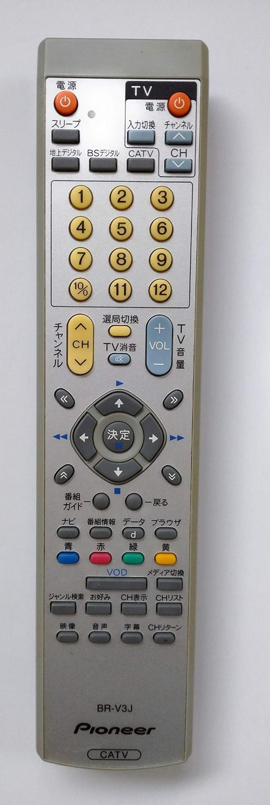パイオニア CATVリモコン（地デジ BR-V3J