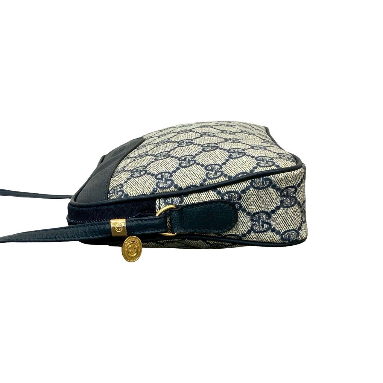 極 美品 GUCCI グッチ オールドグッチ ヴィンテージ GG ロゴ レザー 