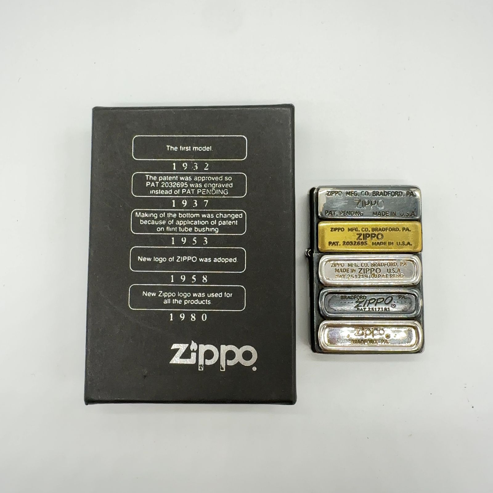 K1306-100-20 ジッポ ZIPPO 3431 ライター 歴代ボトム BOTTOM STANPS 品