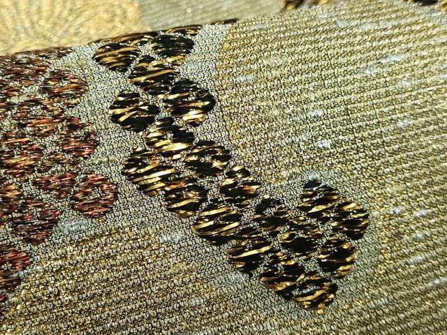 平和屋本店□極上 創業280年 誉田屋源兵衛 両面 太鼓柄袋帯 夢雅