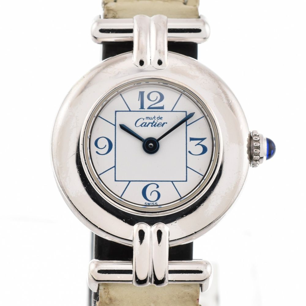 カルティエ CARTIER W1011455 マストコリゼ　 SV925/レザー クォーツ レディース良品 L#134089