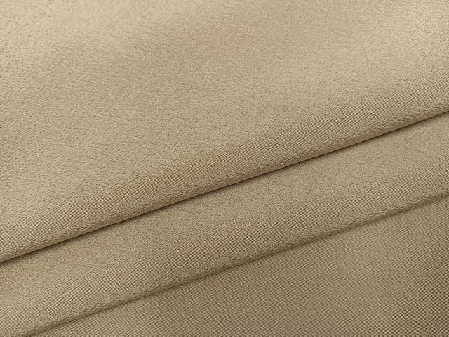 平和屋着物●上質な色無地 白橡色 正絹 AABC1748ph