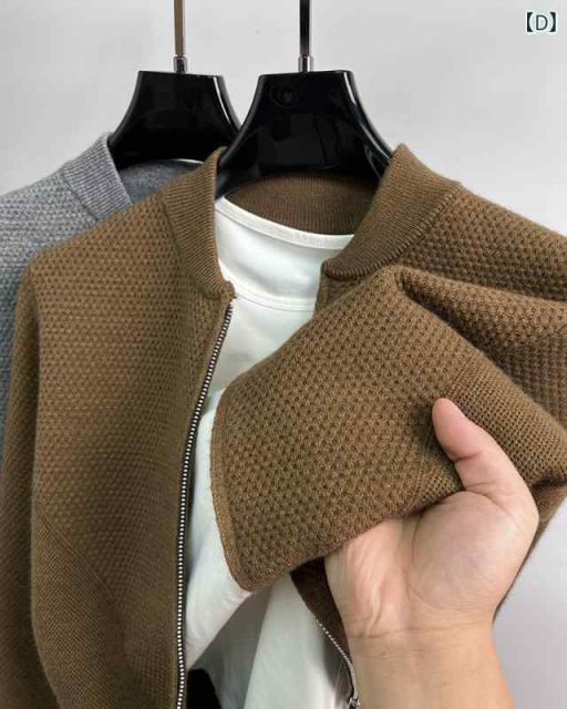 L 秋冬 コーデ メンズ 用 服 シンプル ファッション オシャレ 大人 かっこいい 大きいサイズ ストリート 紳士服 カーディガン セーター 無地 シンプル ジャケット スリム リネン ジッパー WWW_KARIMZIABAT_FR