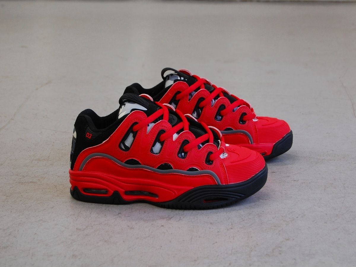 OSIRIS D3 2001 red/black/grey オサイラス レッド 真っ赤 ブラック 