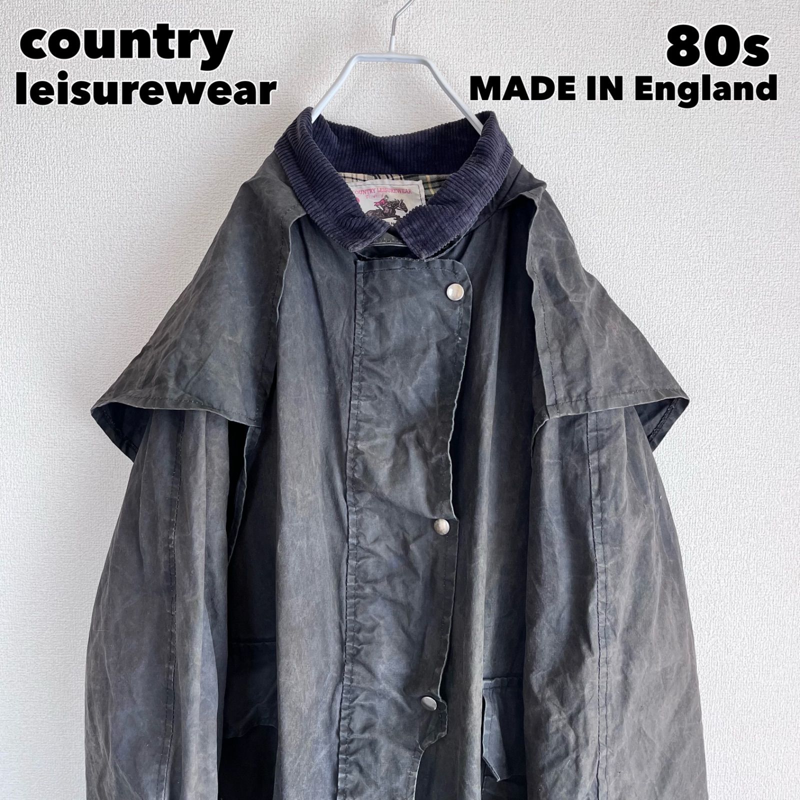 激レア〉イギリス製◇80年代 ヴィンテージ オイルドジャケット 