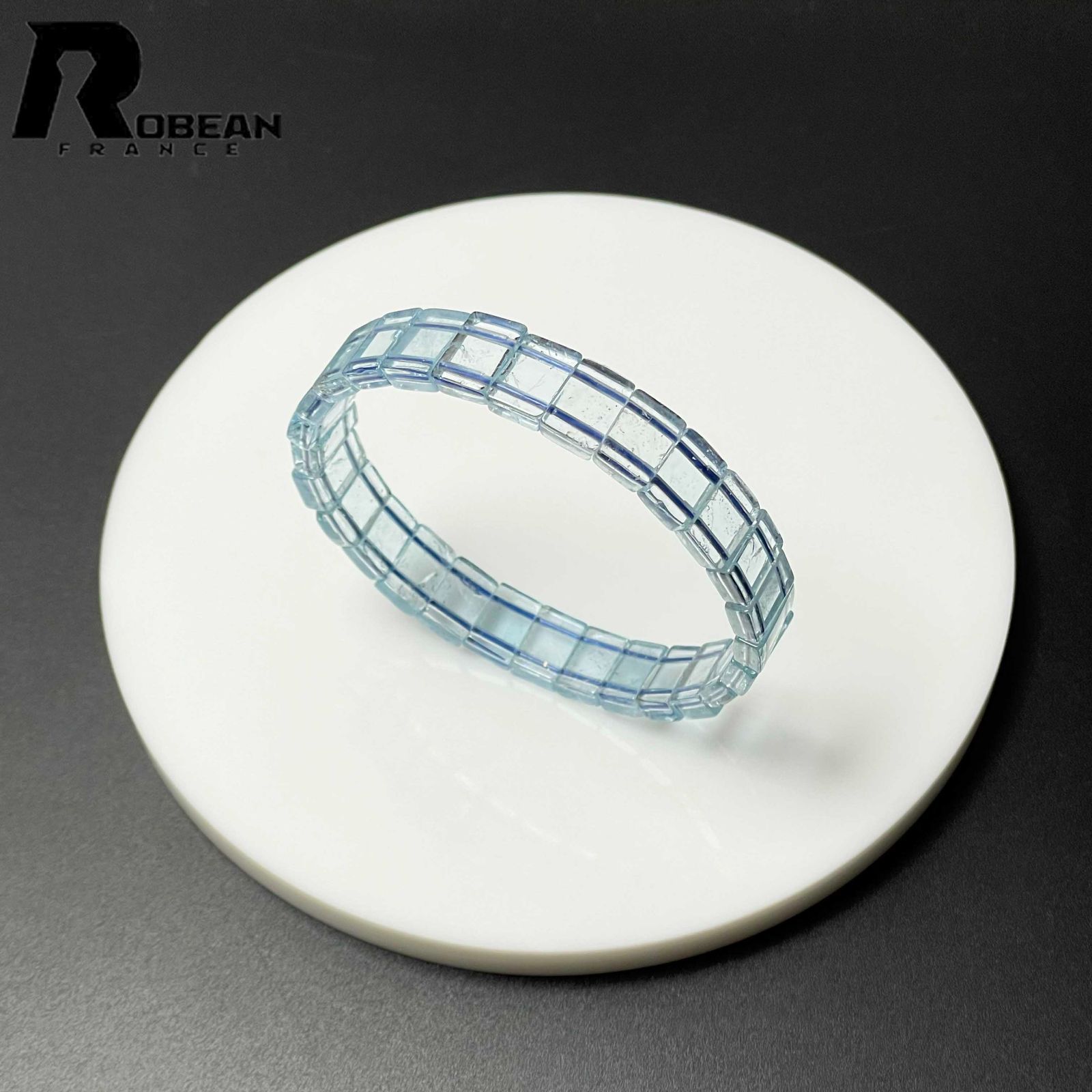 EU製 定価13万円 ROBEAN ブルートパーズ バングル パワーストーン 天然石 お守り プレゼント ギフト 9.7*6.5*3.7mm M0611447