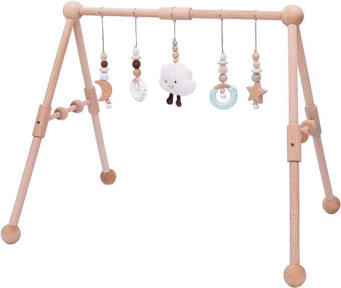 【在庫セール】誕生日プレゼント 出産祝い 新生児 早期教育 おうち時間 お昼寝 ハンギングトイ 指遊び 贈り物 木のおもちゃ アクティビティプレイジム 遊びジム 室内遊具 オモチャ 雲 柔ら