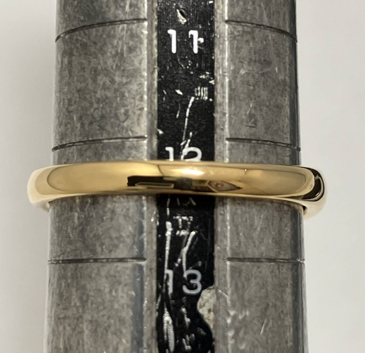 鑑別書つき 天然クォーツ(シトリン) 約12号 約4.1g リング K18 リング