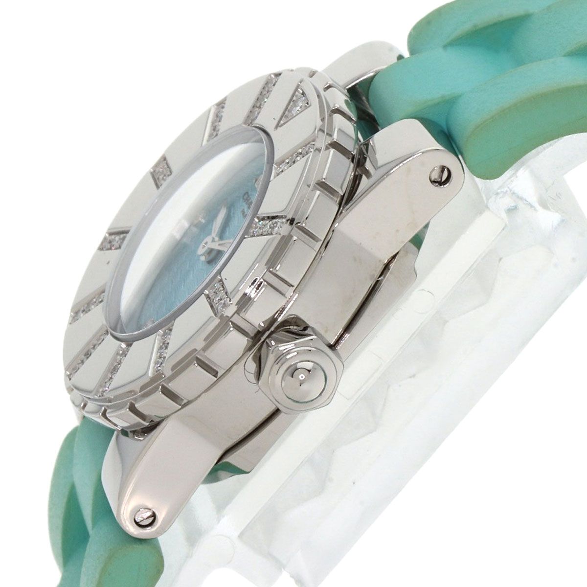 【こつめ】ショーメ CHAUMET クラスワン ダイヤ ラバー レディース CHAUMET ショーメ クラス・ワン 622 ブラックダイヤモンドベゼル