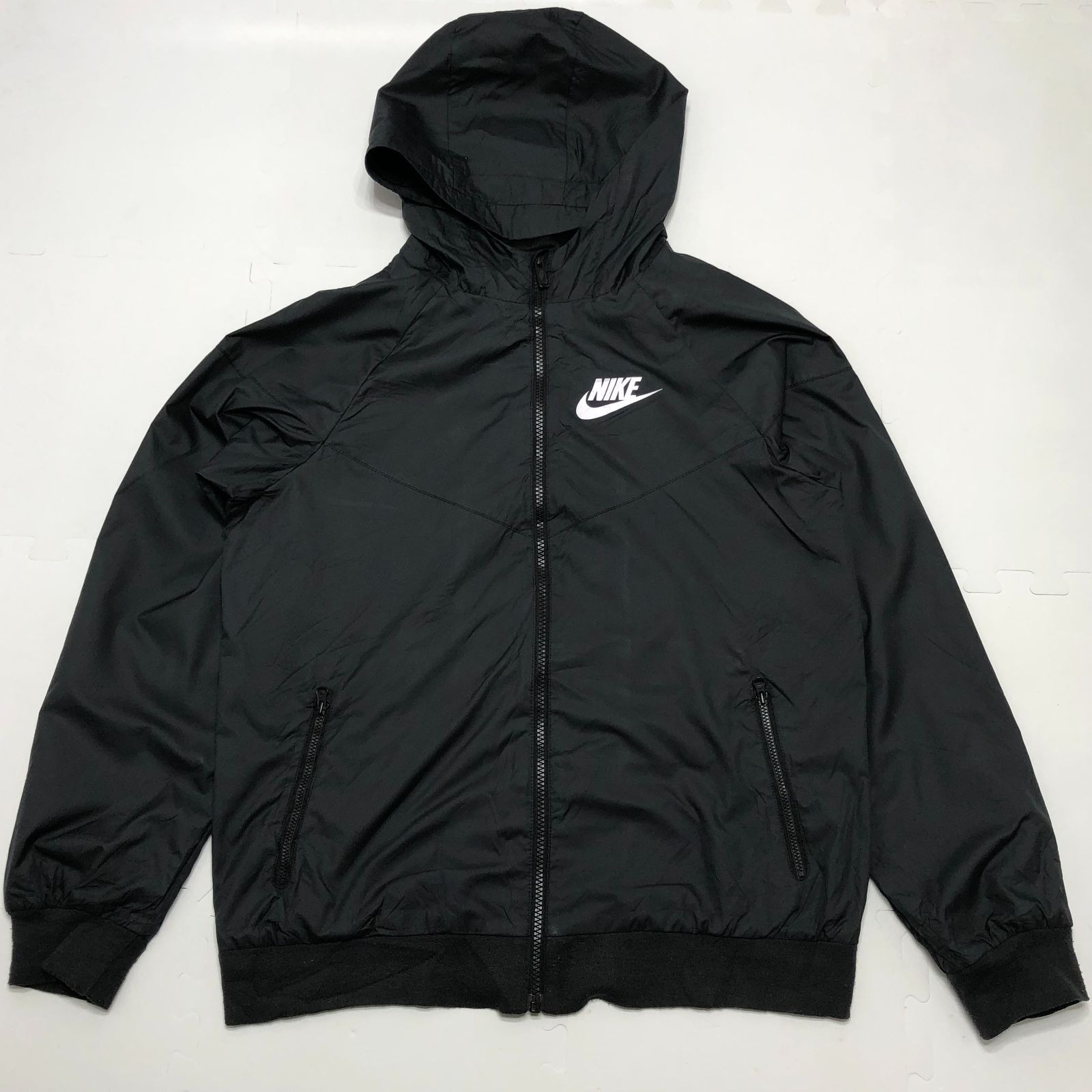 NIKE ナイキ ナイロンジャケット フード ブロンドロゴワンポイント