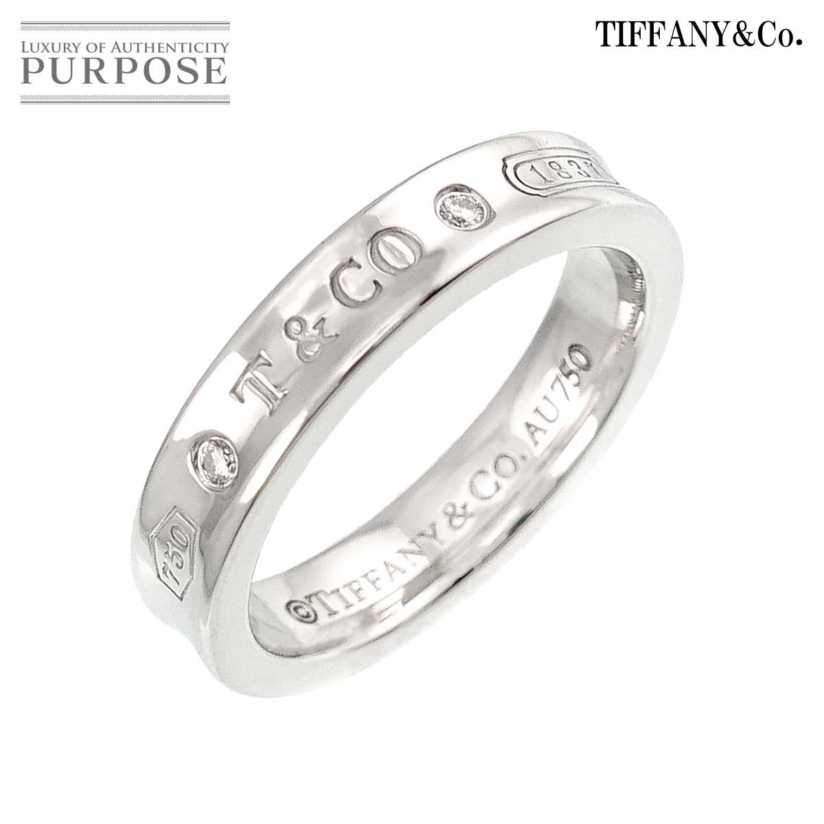 ティファニー TIFFANY&Co. 1837 ナロー 10号 リング ダイヤ K18 WG 