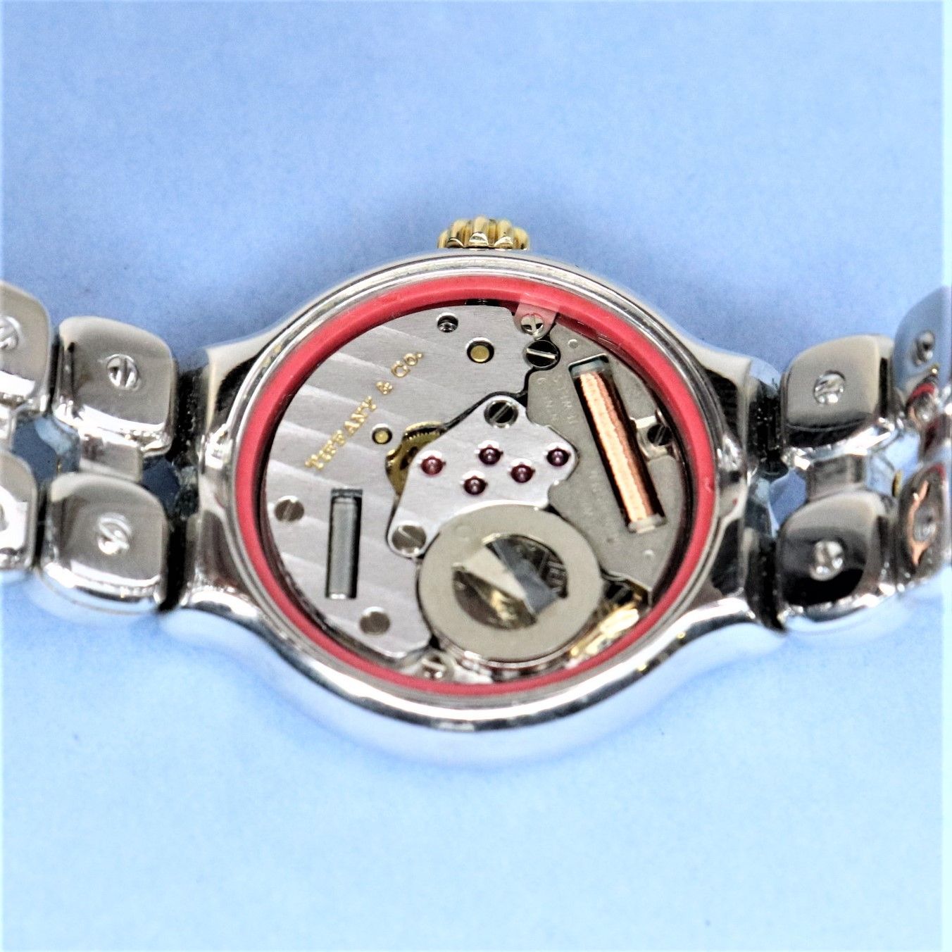稼働品 Tiffany&Co ティファニー ティソロ SS×YG コンビ レディース 時計 クォーツ 白文字盤 L0112 ビンテージ 腕時計  FCXE106