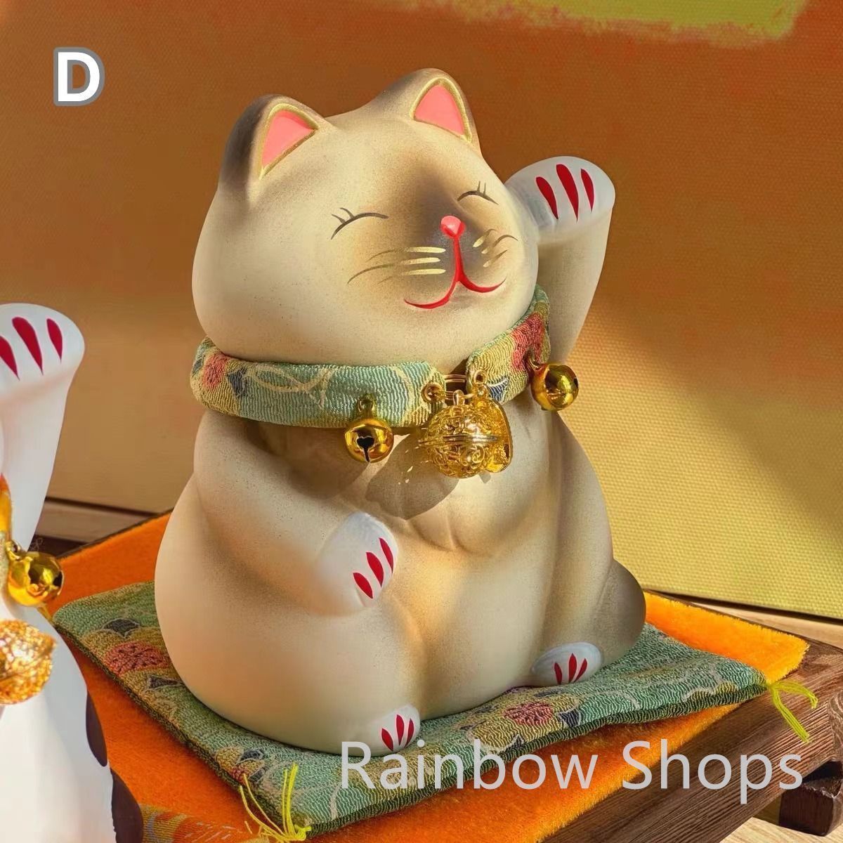 【♥︎】幸運な猫の置物 彫刻 化粧品 オフィステーブル 新品未使用】日本の幸運の猫の置物 セラミック 幸運の猫像 卓上