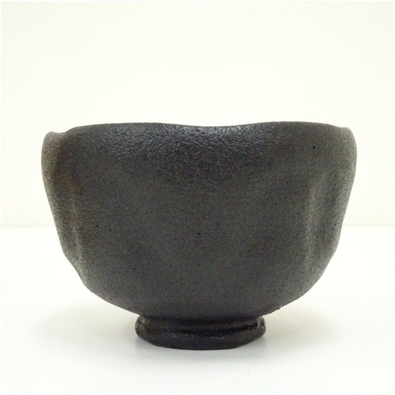 寒川栖豊造 那智黒茶碗