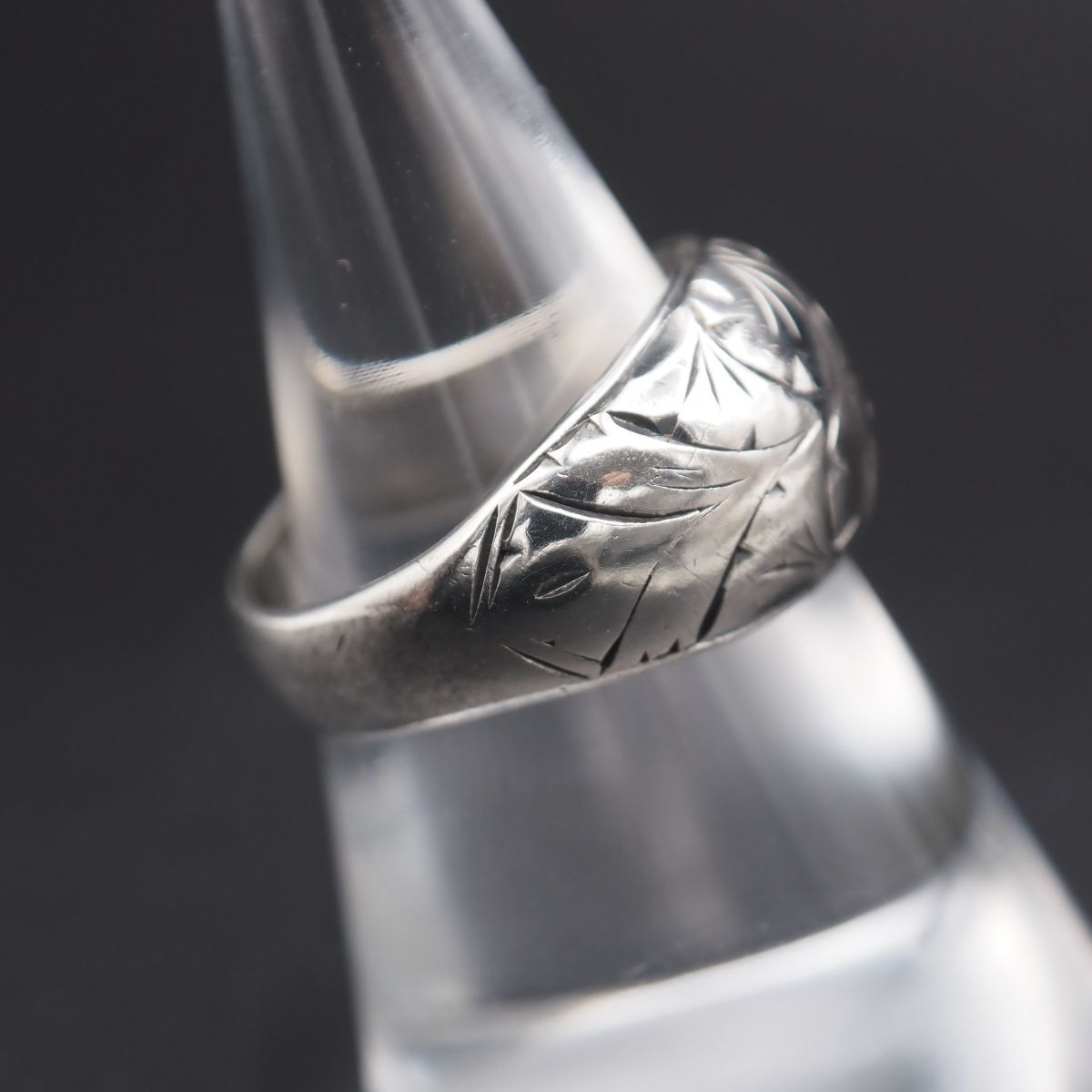 Silver　刻印あり　タイループ　　ヴィンテージ C544 ヴィンテージ wa SILVER刻印 リング オープンハート