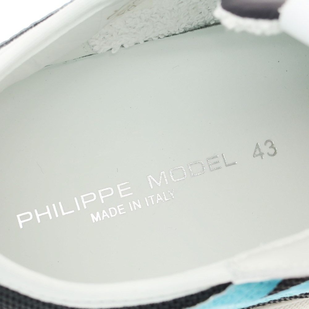 【新品】フィリップモデル PHILIPPE MODEL EZE FY3 スニーカー ブラックxブルー【サイズ43】【メンズ】
