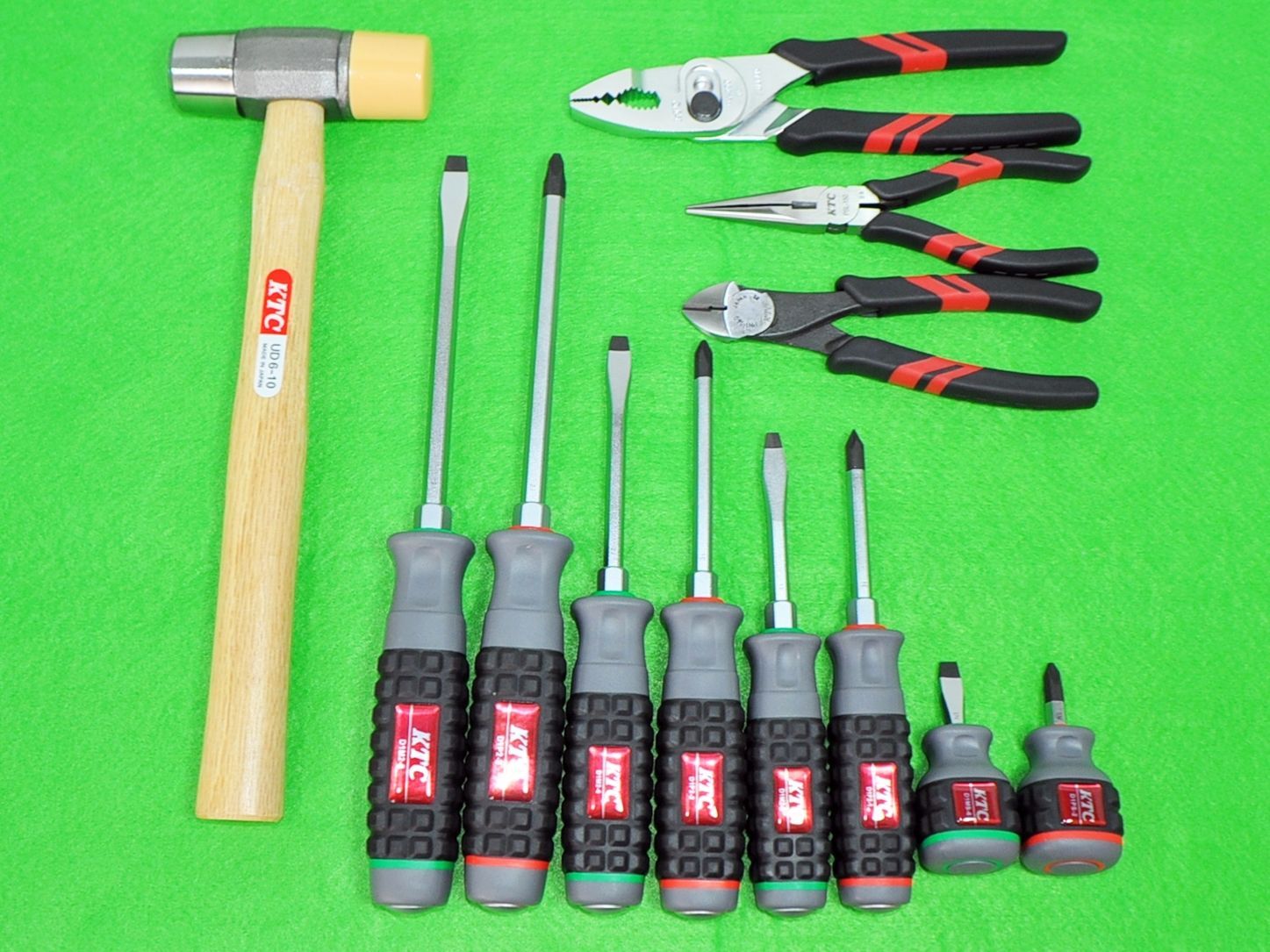 KTC コンビハンマー 樹脂柄ドライバー 8本 握り物 3点 セット