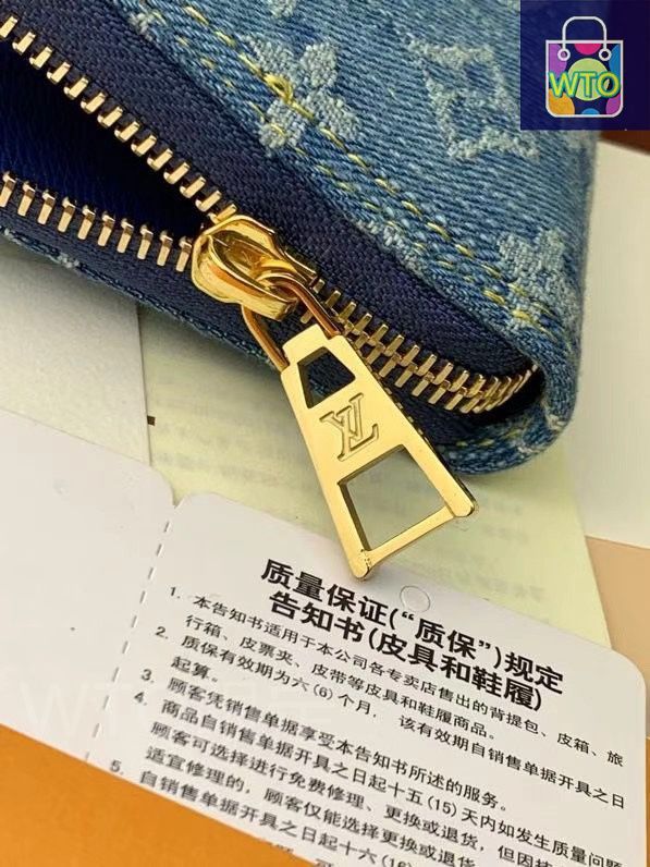 ✨人気モデル✨ルイヴィトン 長財布 デニム モノグラム ラウンド