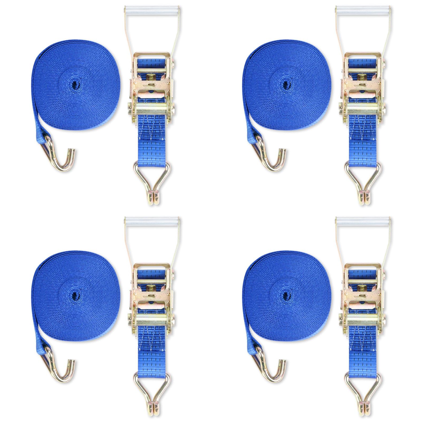 mopam ラッシングベルト ラチェット式 4本セット 荷締めベルト 長さ9 m 幅50 mm 5000 kg耐荷重 高強度素材 アルミ合金フック 地震固定 引越し 貨物固定用