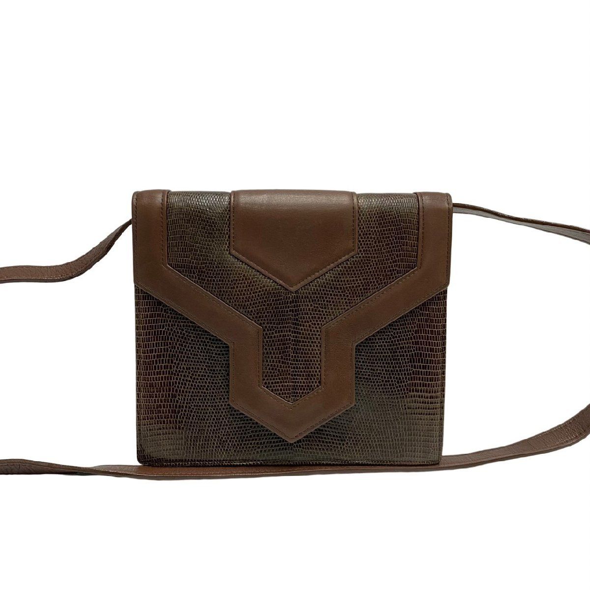 サンローラン　ポシェット　サコッシュ　ショルダー 極 美品 希少品 Yves Saint Laurent イヴサンローラン レザー 本革