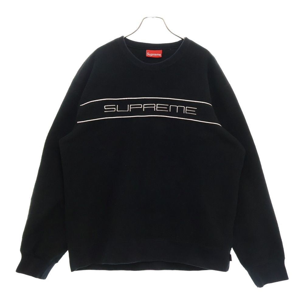 SUPREME シュプリーム 19AW Polartec Crewneck ポーラテックフリース クルーネックトレーナー ブラック SUPREME (シュプリーム) 19AW Polartec Crewneck ポーラテック クルー