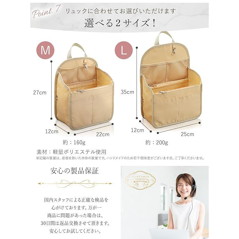 特価商品】Annekor バッグインバッグ リュック 【収納のプロ監修
