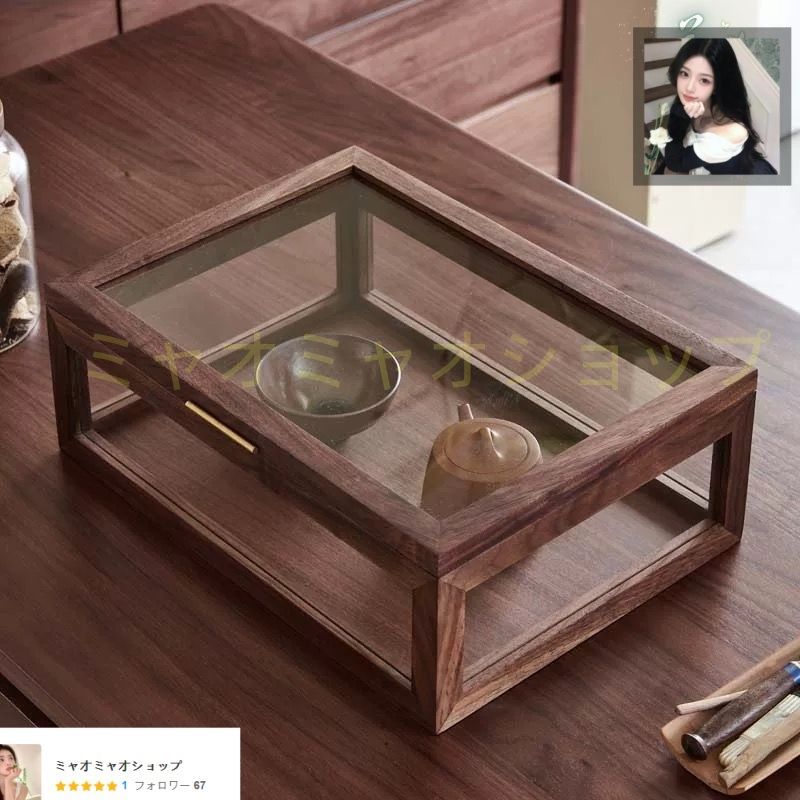 アクリルショーケース 茶色木目仕様