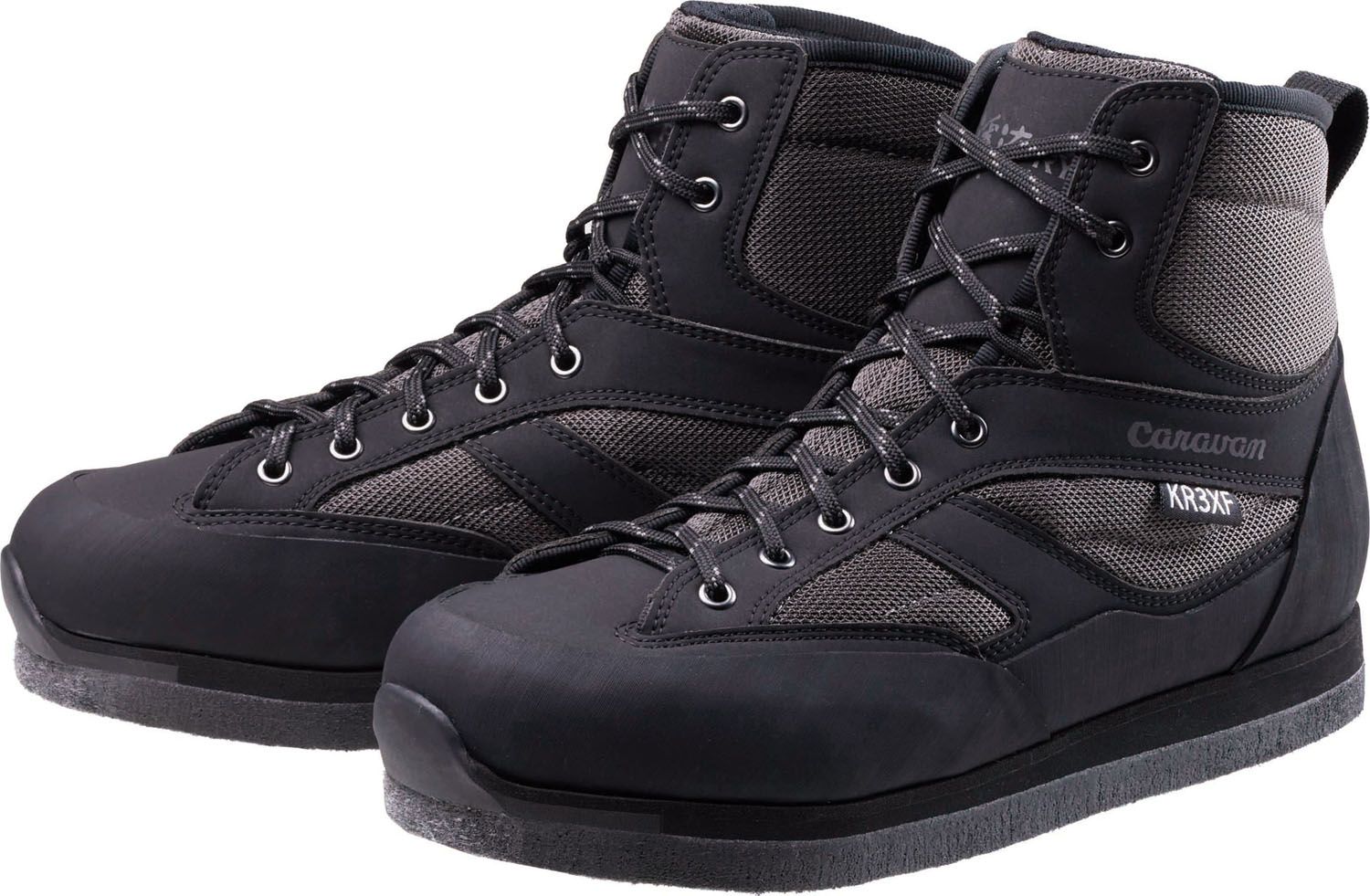 キャラバン CARAVAN アウトドア XR 3XF フェルトソール 沢登シューズ トレッキングシューズ 登山靴 ハイキング 登山 山登り ハイカット ハイキングシューズ シューズ 靴 耐摩耗性 0035019 190 190ブラック 29.0