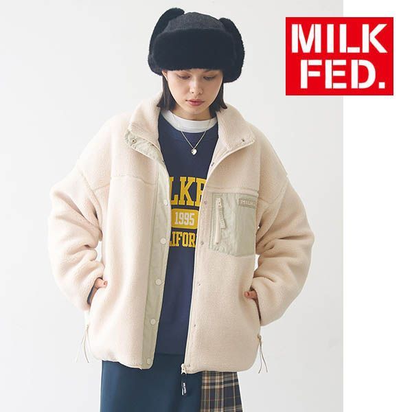 ボア ジャケット ブルゾン ミルクフェド MILKFED レディース