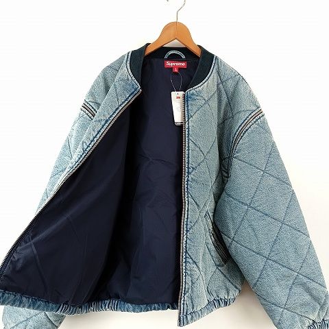 シュプリーム SUPREME Zip-Off Sleeve Quilted Bomber Jacket Denim XL