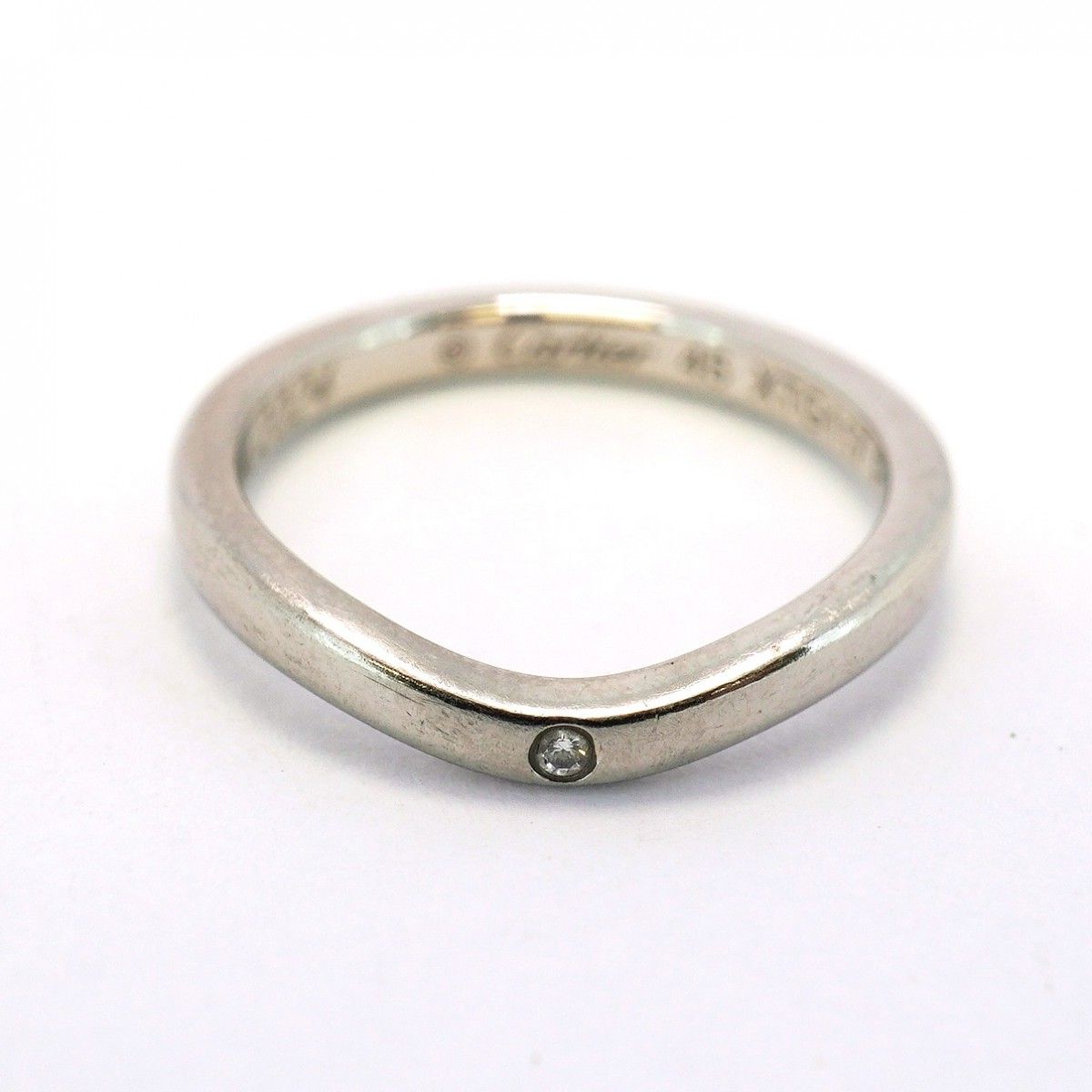 5jeb0110】カルティエ リング バレリーナ ウェディング 3PD Pt950  