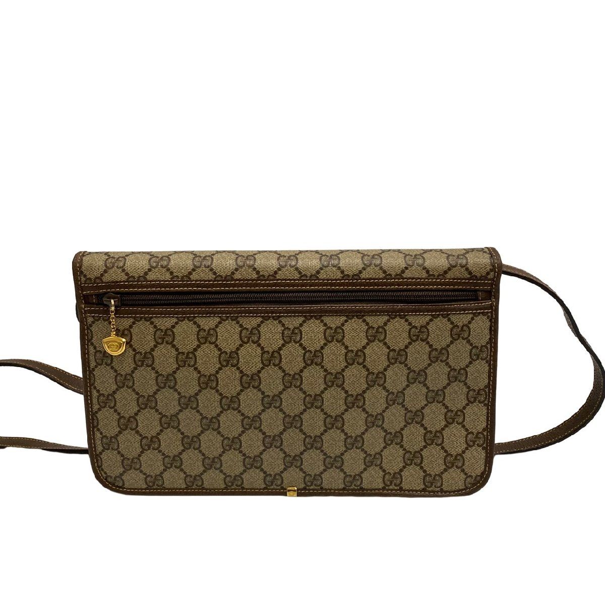 極 美品 GUCCI グッチ ヴィンテージ オールドグッチ GG ロゴ レザー 本 