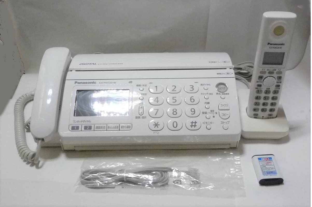 パナソニック おたっくす デジタルコードレスFAX 子機1台付き ホワイト 