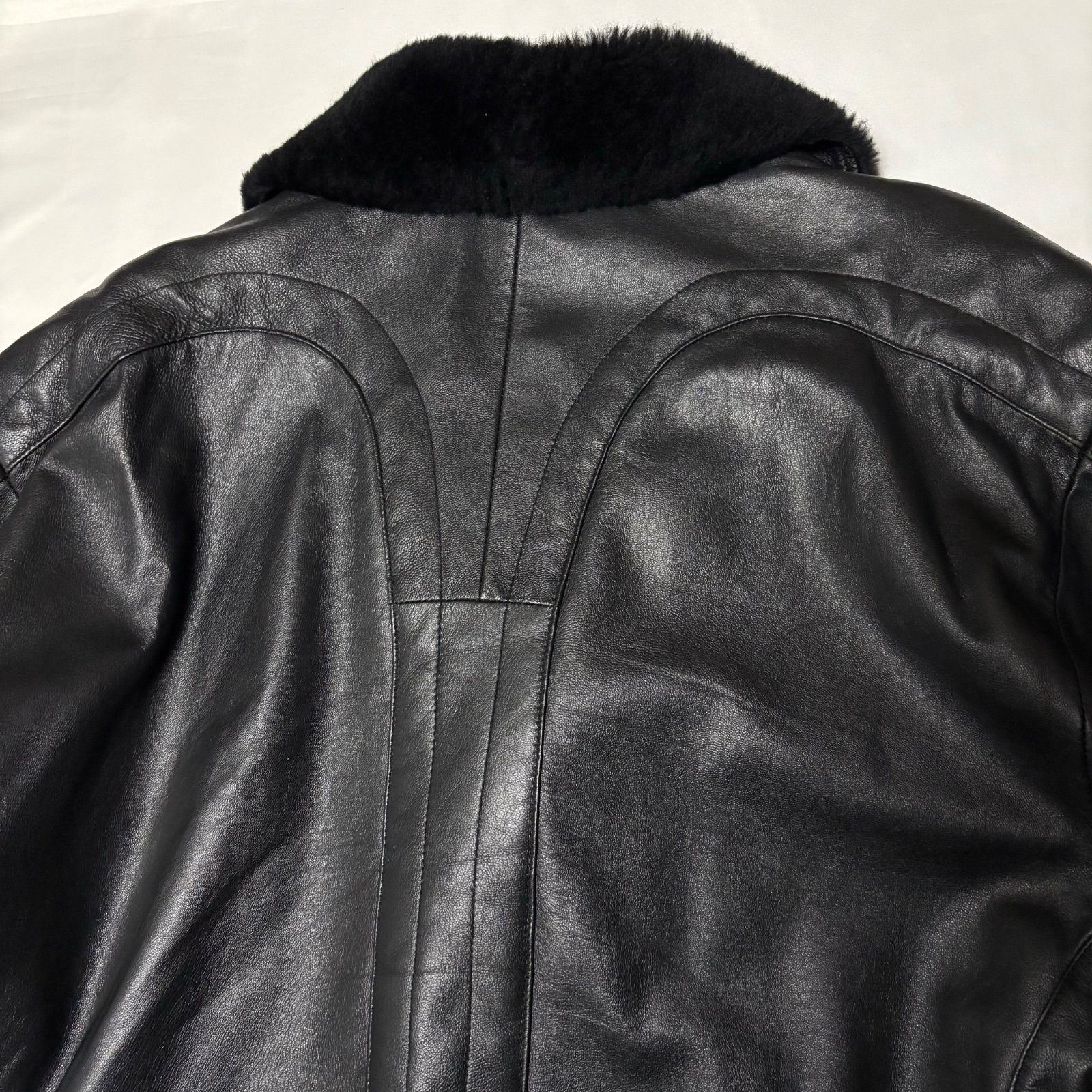 80-90s LAZZARO Leather Gang Coat ラザーロ レザーギャング