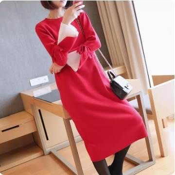 レイヤード風 袖切り替え ニット ワンピース ニットワンピース ロング ロング丈 袖あり 長袖 フレアスリーブ Uネック クルーネック ストレート リボン ふわふわ リブ リブニット 編み込み かわいい 大人可愛い きれいめ シンプル カジュアル 大人 上品 人気・おすすめ｜使いやすい・旅行におすすめ 品質保証 全国発送