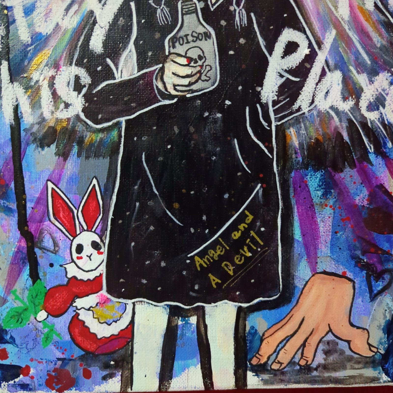 2023年製作＊12/31までタイムセール＊】I would rather DIE than stay in this place 現代アート  コンテンポラリーアート 絵画 イラスト 原画 一点物アート インテリア アニメ 漫画 映画 複製なし - メルカリ